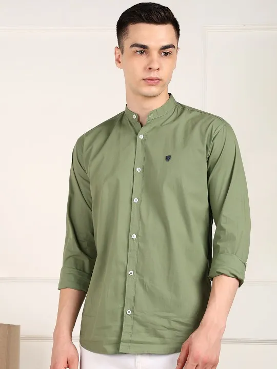 Men Slim Fit Opaque Casual Shirt - Image 6