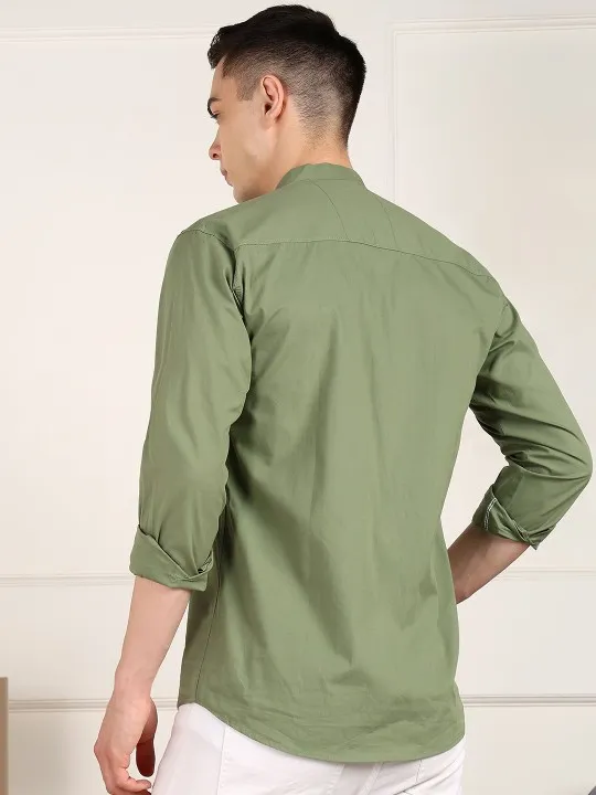 Men Slim Fit Opaque Casual Shirt - Image 2