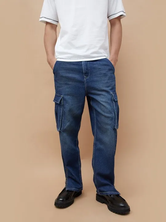 Men Cargo Styles Relaxed Fit Jeans