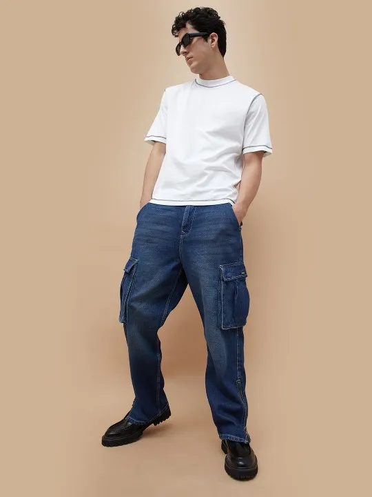 Men Cargo Styles Relaxed Fit Jeans - Image 3